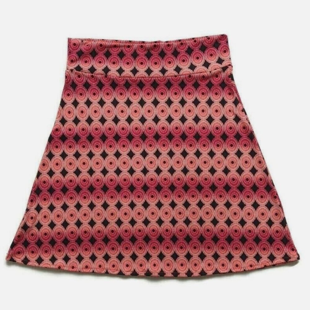 Vintage Y2k Punch A-line Skirt XS Pink Black Skater Fairy Grunge Whimsy